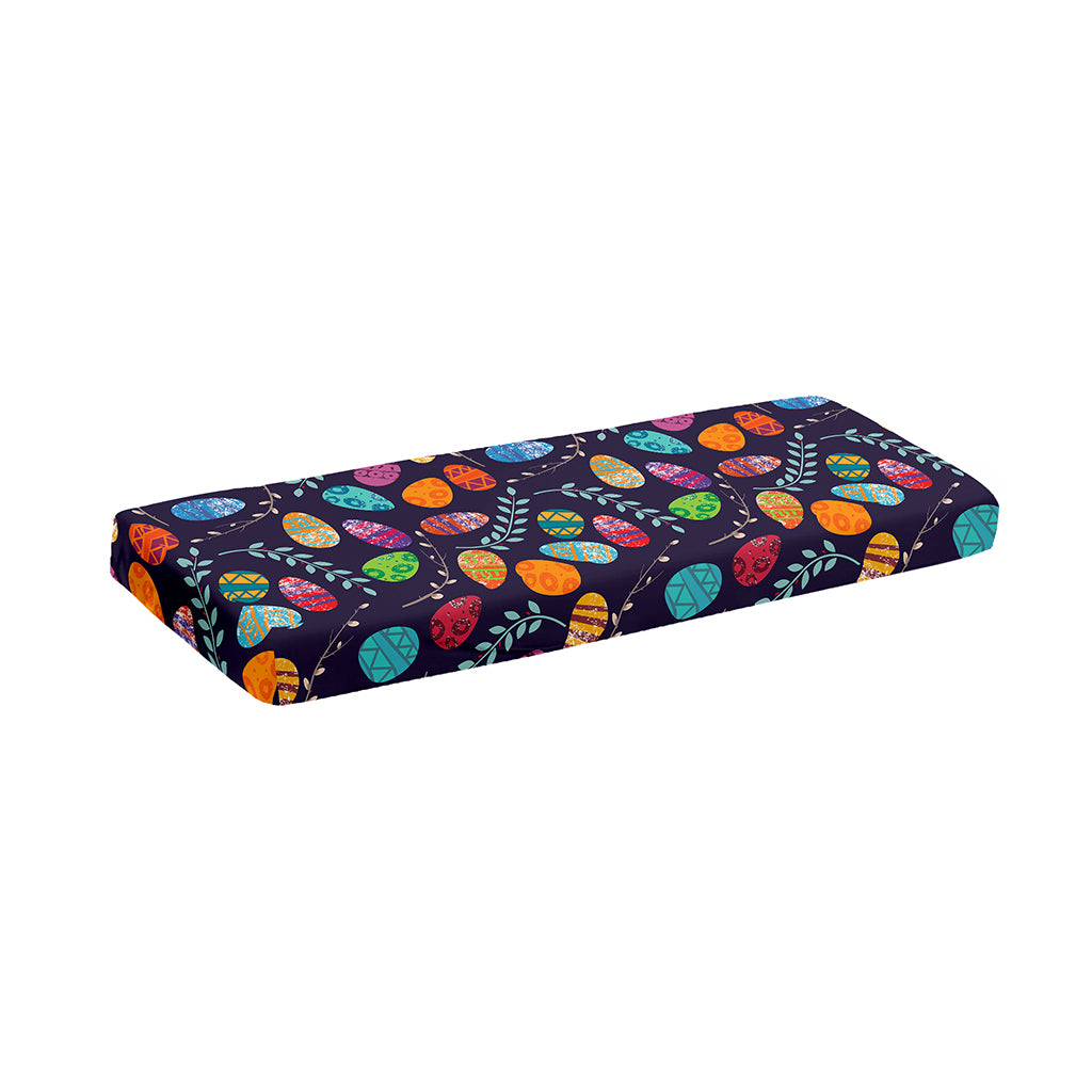 Colorful Easter Eggs Pattern Print Piano Keyboard Cover