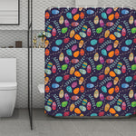 Colorful Easter Eggs Pattern Print Polyester Shower Curtain