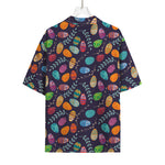 Colorful Easter Eggs Pattern Print Rayon Hawaiian Shirt