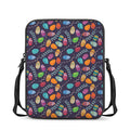 Colorful Easter Eggs Pattern Print Rectangular Crossbody Bag