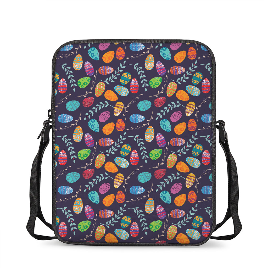 Colorful Easter Eggs Pattern Print Rectangular Crossbody Bag
