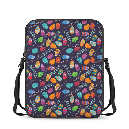 Colorful Easter Eggs Pattern Print Rectangular Crossbody Bag