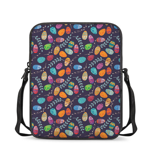 Colorful Easter Eggs Pattern Print Rectangular Crossbody Bag
