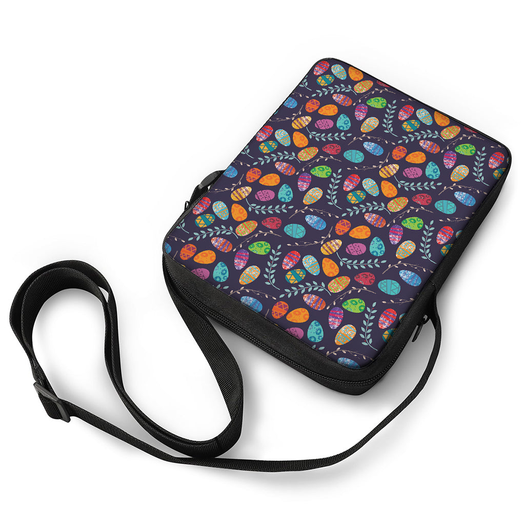 Colorful Easter Eggs Pattern Print Rectangular Crossbody Bag