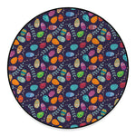 Colorful Easter Eggs Pattern Print Round Floor Mat