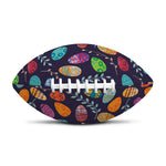 Colorful Easter Eggs Pattern Print Rugby Ball
