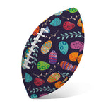 Colorful Easter Eggs Pattern Print Rugby Ball
