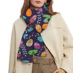 Colorful Easter Eggs Pattern Print Scarf