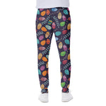 Colorful Easter Eggs Pattern Print Scuba Joggers