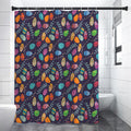 Colorful Easter Eggs Pattern Print Shower Curtain