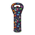 Colorful Easter Eggs Pattern Print Single Neoprene Wine Tote