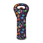 Colorful Easter Eggs Pattern Print Single Neoprene Wine Tote