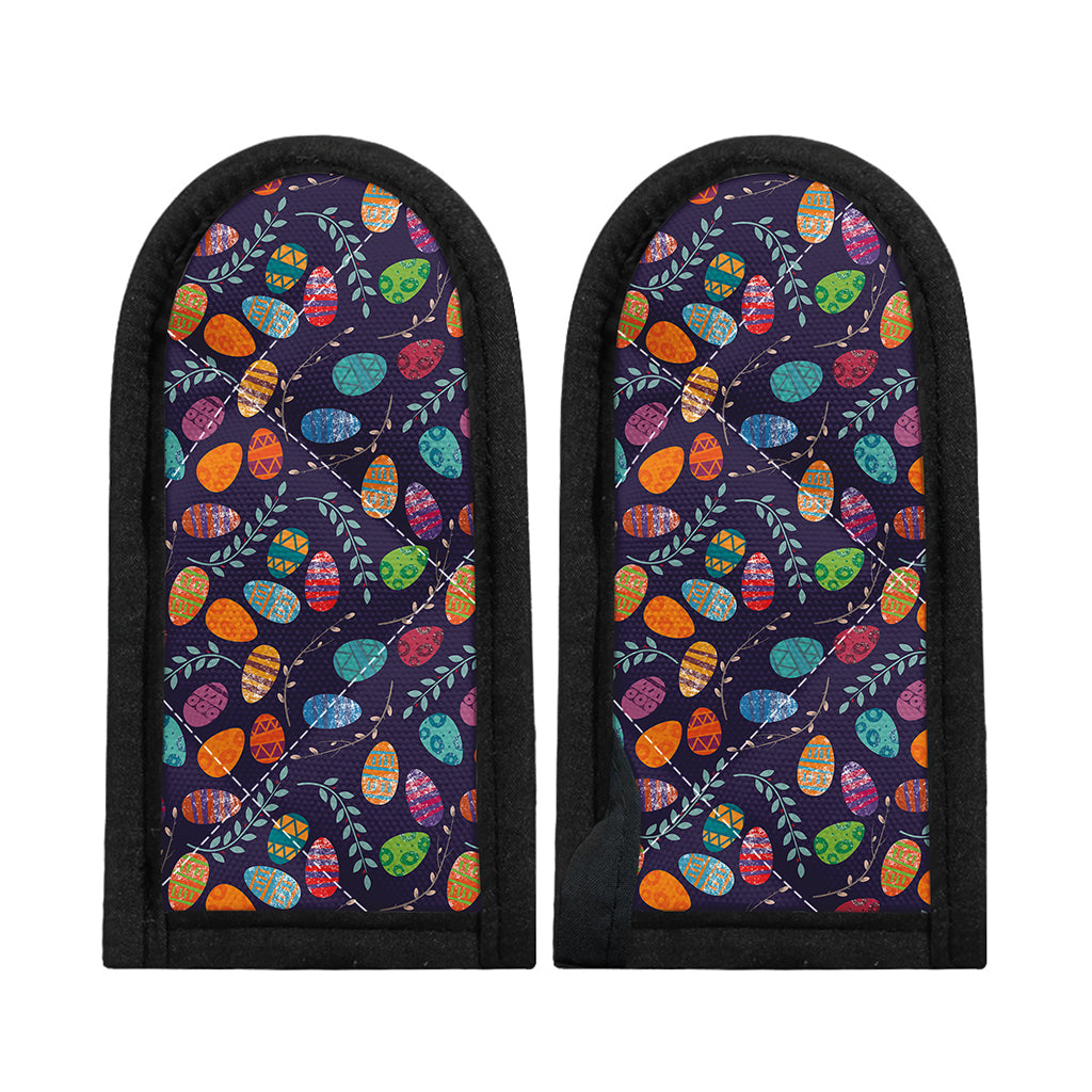 Colorful Easter Eggs Pattern Print Skillet Handle Cover