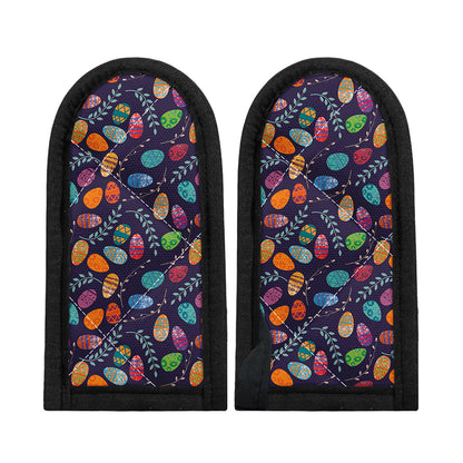 Colorful Easter Eggs Pattern Print Skillet Handle Cover
