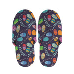 Colorful Easter Eggs Pattern Print Slippers