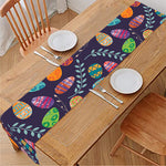 Colorful Easter Eggs Pattern Print Table Runner