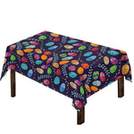 Colorful Easter Eggs Pattern Print Tablecloth