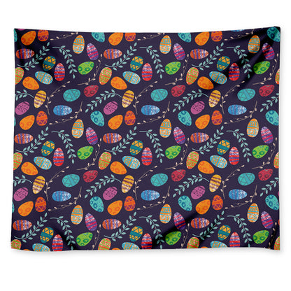 Colorful Easter Eggs Pattern Print Tapestry