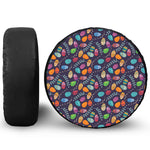 Colorful Easter Eggs Pattern Print Tire Cover
