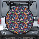 Colorful Easter Eggs Pattern Print Tire Cover With Camera Hole