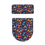 Colorful Easter Eggs Pattern Print Toilet Lid And Tank Cover Set
