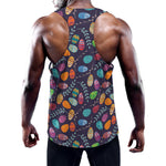 Colorful Easter Eggs Pattern Print Training Tank Top
