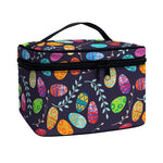 Colorful Easter Eggs Pattern Print Travel Makeup Bag