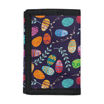 Colorful Easter Eggs Pattern Print Trifold Wallet