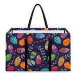 Colorful Easter Eggs Pattern Print Utility Tote Bag