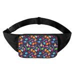 Colorful Easter Eggs Pattern Print Waist Bag