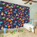 Colorful Easter Eggs Pattern Print Wall Sticker