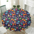 Colorful Easter Eggs Pattern Print Waterproof Round Tablecloth