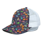Colorful Easter Eggs Pattern Print White Mesh Trucker Cap
