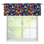 Colorful Easter Eggs Pattern Print Window Valance
