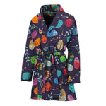 Colorful Easter Eggs Pattern Print Women's Bathrobe