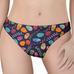 Colorful Easter Eggs Pattern Print Women's Thong
