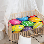 Colorful Easter Eggs Print Baby Crib Sheet