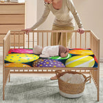 Colorful Easter Eggs Print Baby Crib Sheet