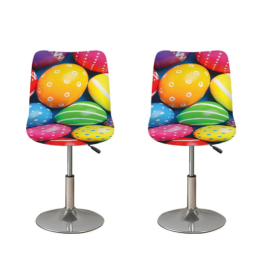 Colorful Easter Eggs Print Bar Stool Covers