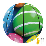 Colorful Easter Eggs Print Basketball