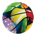 Colorful Easter Eggs Print Basketball