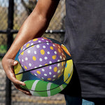 Colorful Easter Eggs Print Basketball