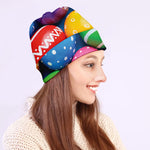 Colorful Easter Eggs Print Beanie