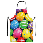 Colorful Easter Eggs Print Bib Apron With Pocket