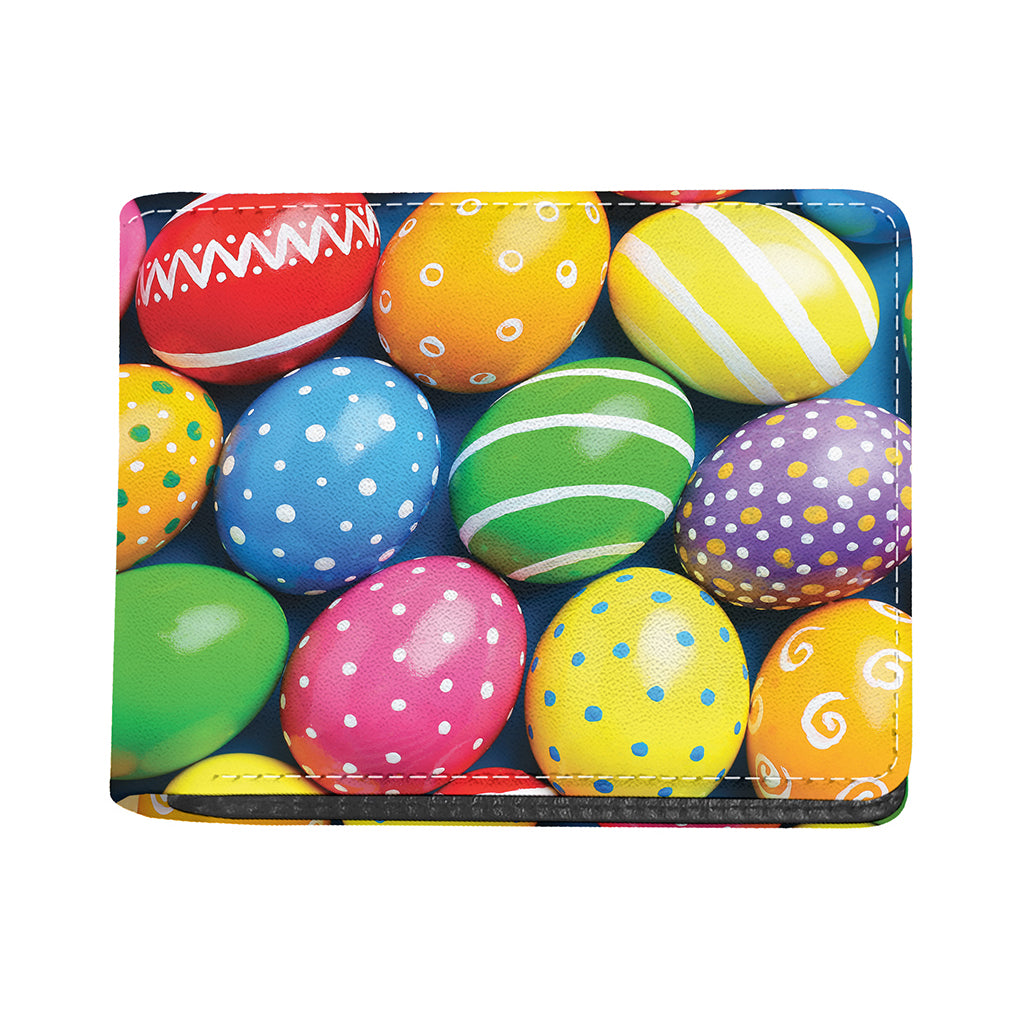 Colorful Easter Eggs Print Bifold Wallet
