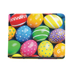 Colorful Easter Eggs Print Bifold Wallet