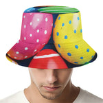 Colorful Easter Eggs Print Bucket Hat