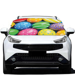 Colorful Easter Eggs Print Car Windshield Snow Cover