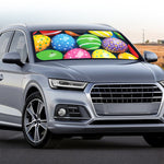 Colorful Easter Eggs Print Car Windshield Sun Shade