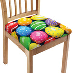 Colorful Easter Eggs Print Chair Cushion Cover